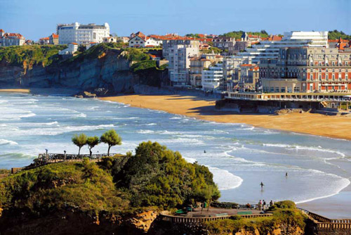 Promenade sur la plage de Biarritz